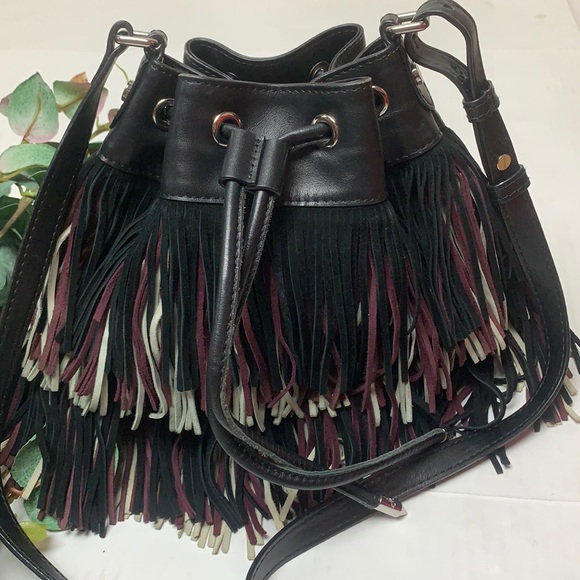 Sam Edelman Handbags - Sam Edelman Fifi mini bucket fringed purse